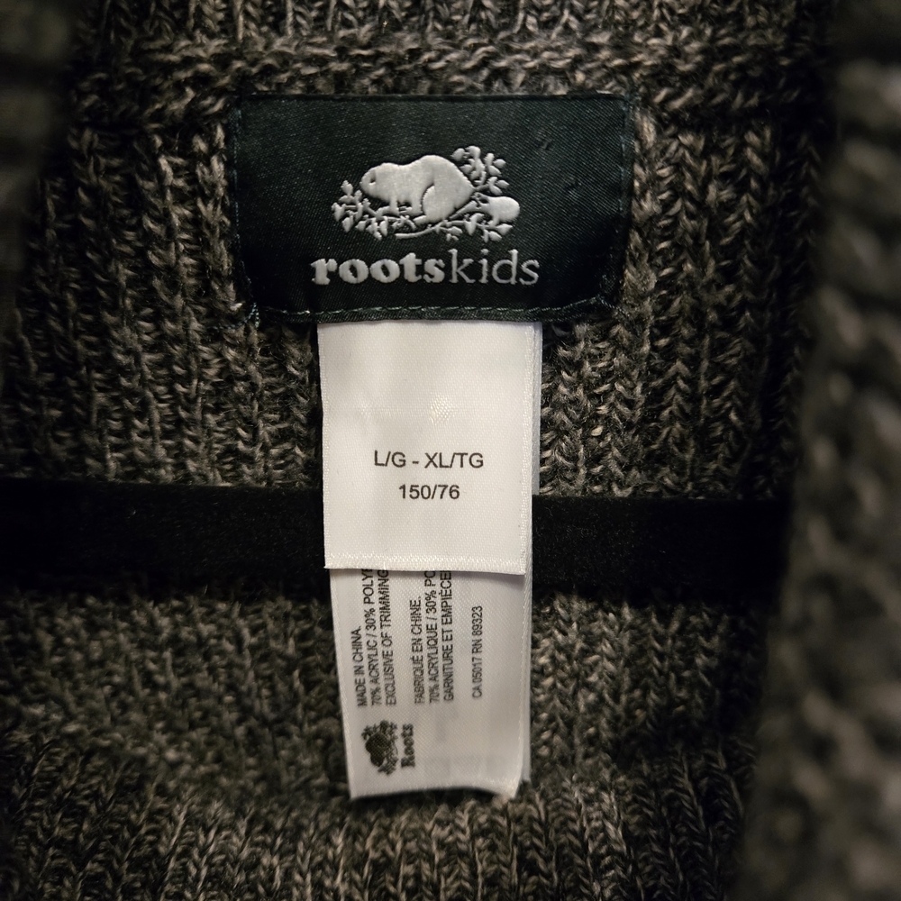 Roots Gray Knit Cowl Neck Poncho - Picture 7 of 8